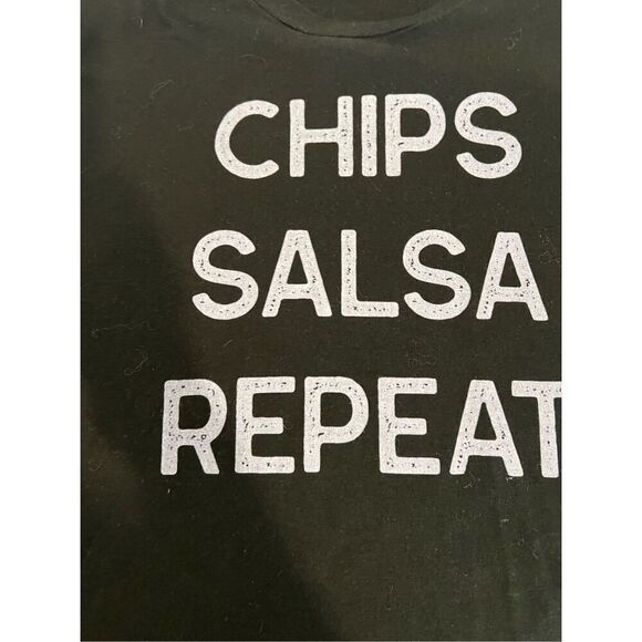 Bella Canvas "Chips, Salsa, Repeat" black Tee size large - Picture 4 of 6